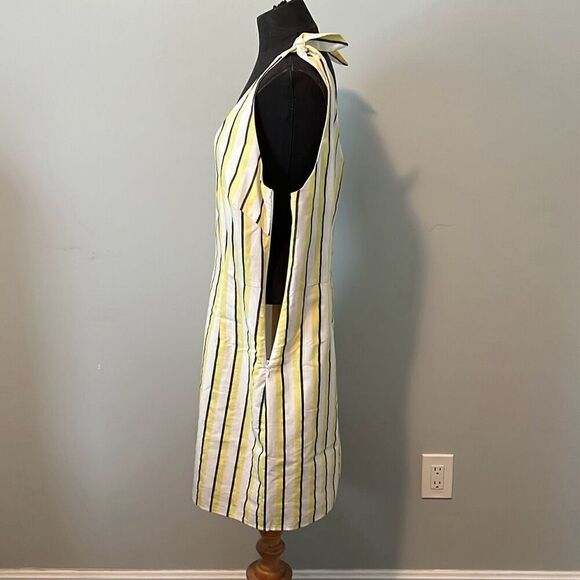 NWT Cupcakes and Cashmere Women's Yellow Marguerite Stripes Sheath Dress Size 10 - Picture 4 of 9